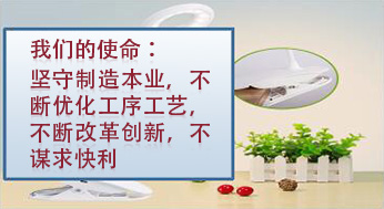 我們的使命：堅(jiān)守制造本業(yè)，不斷優(yōu)化工序工藝，不斷改革創(chuàng)新，不謀求快利